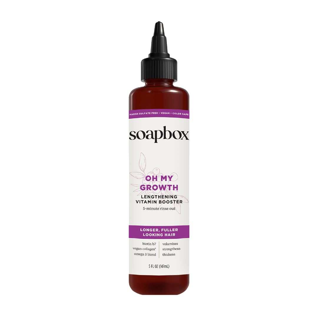 Soapbox Oh My Growth Hair Treatment, Vitamin Booster for Thicker Hair, 5 oz