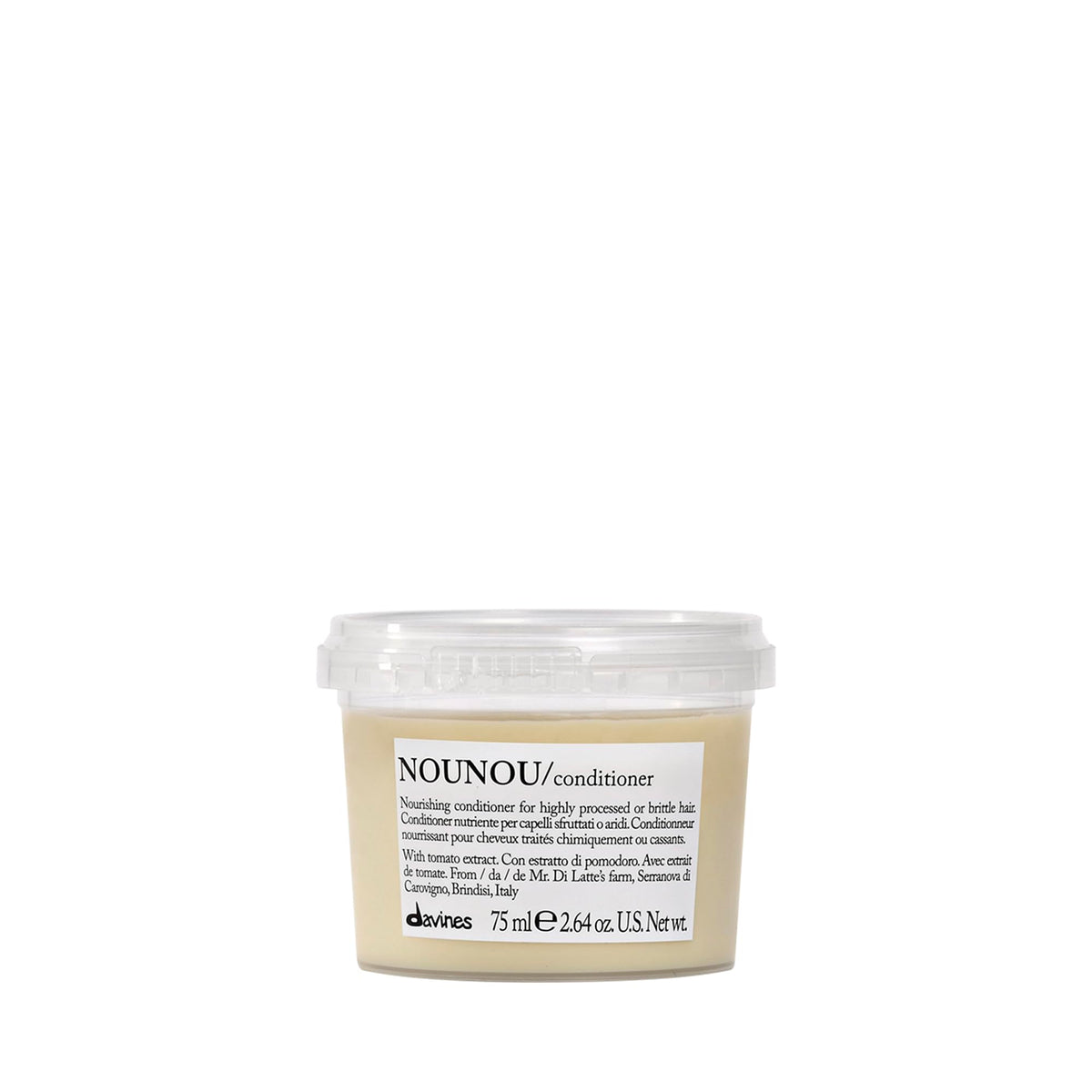 Davines NOUNOU/Conditioner, Nourishing & Repairing Formula for Damaged, Processed or Brittle Hair - Restores Body & Shine with Lupin - Untangles & Softens Chemically Treated Hair