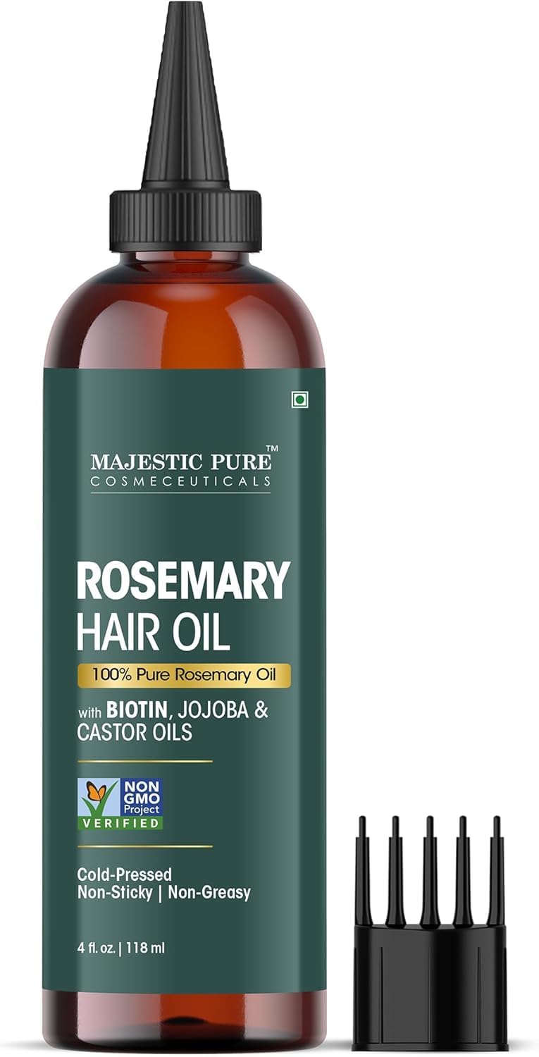 Majestic Pure Rosemary Hair Oil with Biotin - 4 Fl Oz