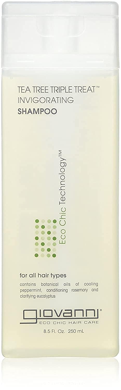 GIOVANNI Tea Tree Triple Treat Invigorating Shampoo, Salon Quality, 24 oz