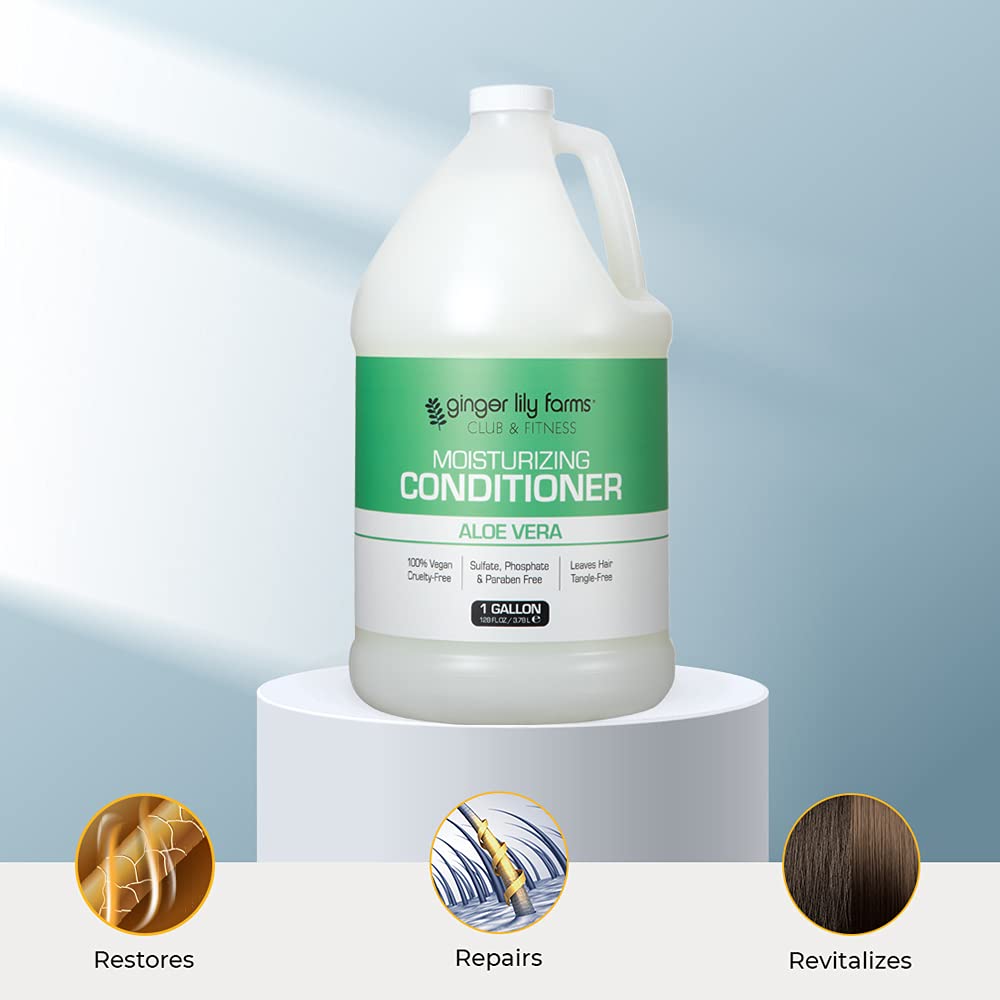 Ginger Lily Farms Club & Fitness Conditioner, 128oz, Aloe Vera