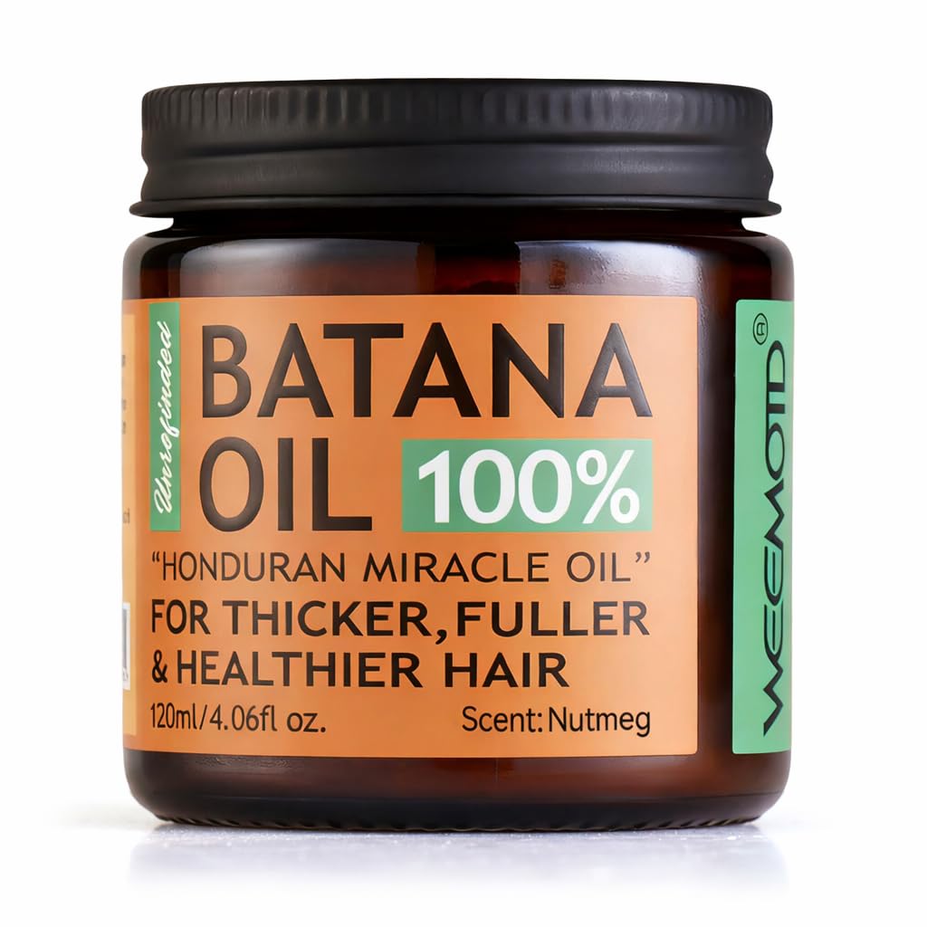 100% Raw Batana Oil for Hair from Honduras, 4.06 Fl Oz, Bright Coffee