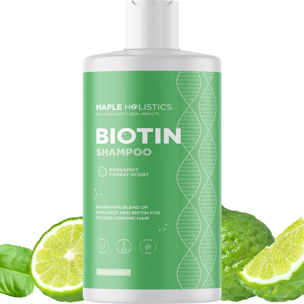 Rosemary and Biotin Shampoo for Thinning Hair - Vegan Volumizing Shampoo for Fine Hair with B Vitamins Argan Oil & Tea Tree Essential Oil - Paraben Silicone and Sulfate Free Vegan Formula (8 Fl Oz)