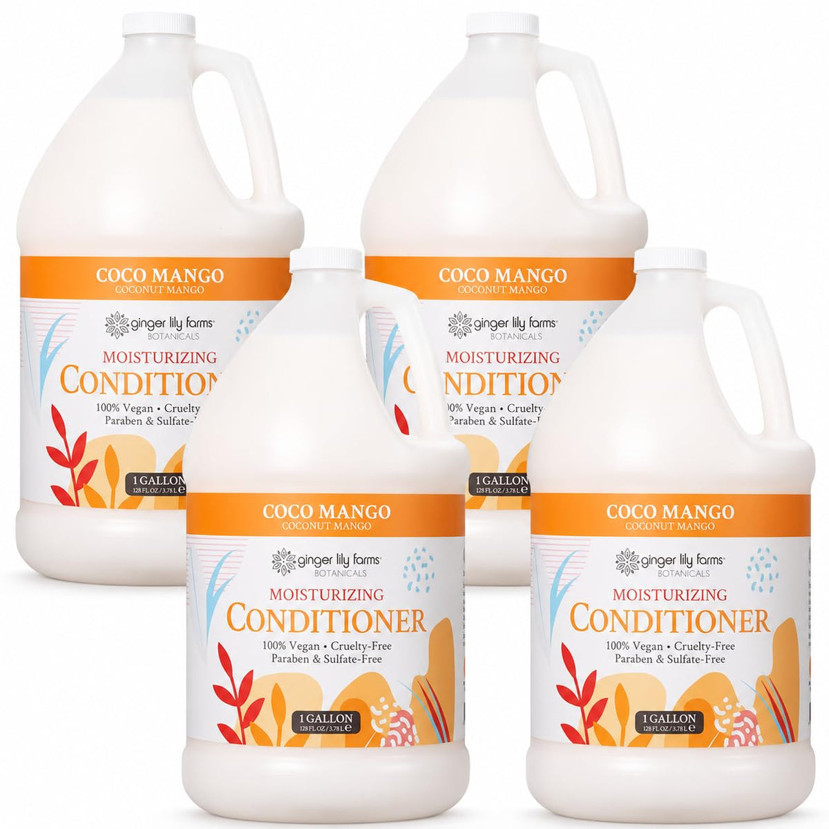 Ginger Lily Farms Botanicals Conditioner, 128oz, Coco Mango