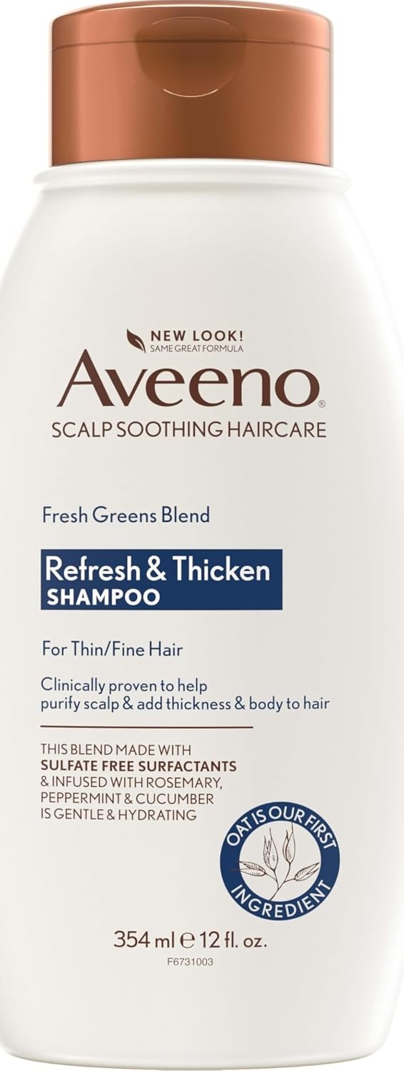 Aveeno Fresh Greens Blend Natural Volumizing Shampoo, 12 fl oz