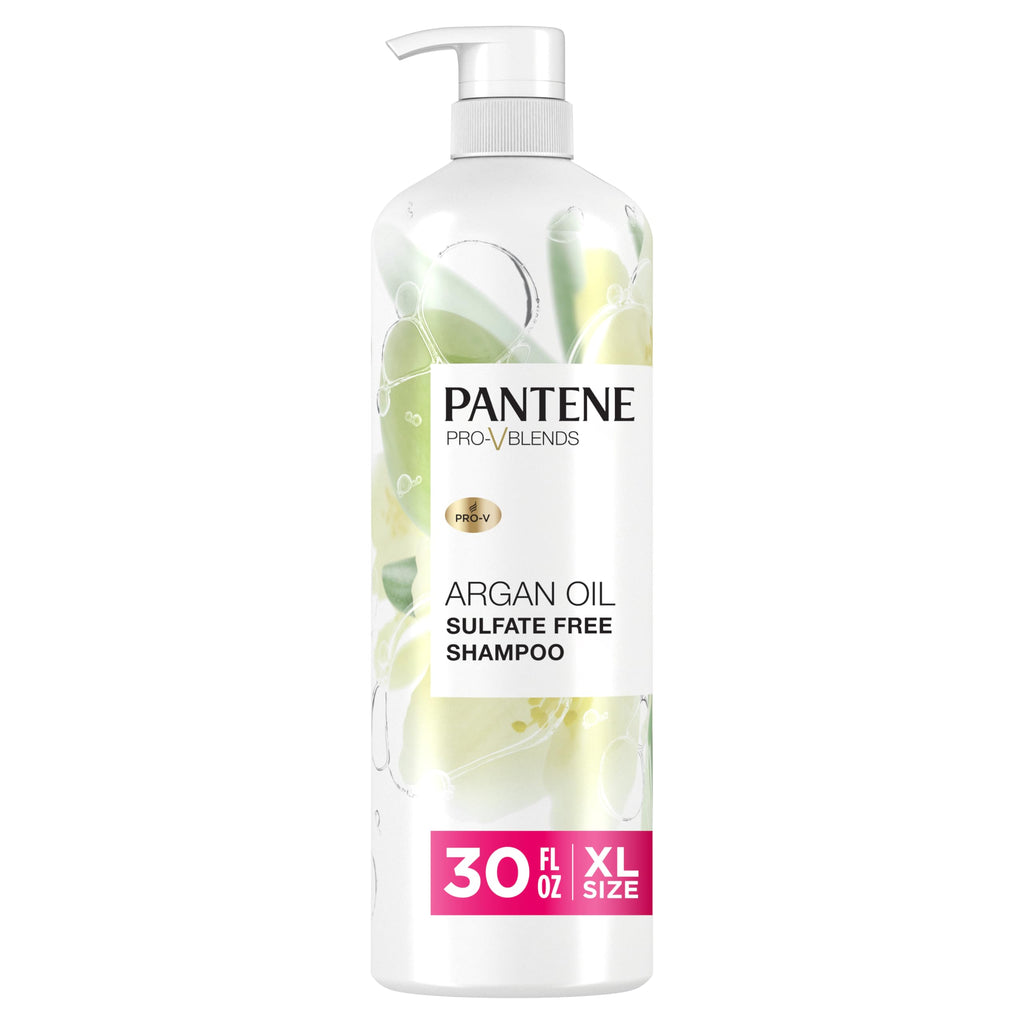 Pantene Sulfate Free Rose Water Shampoo, Soothes, Replenishes Hydration, Safe for Color Treated Hair, Nutrient Infused with Vitamin B5 and Antioxidants, Pro-V Blends, 30.0 oz