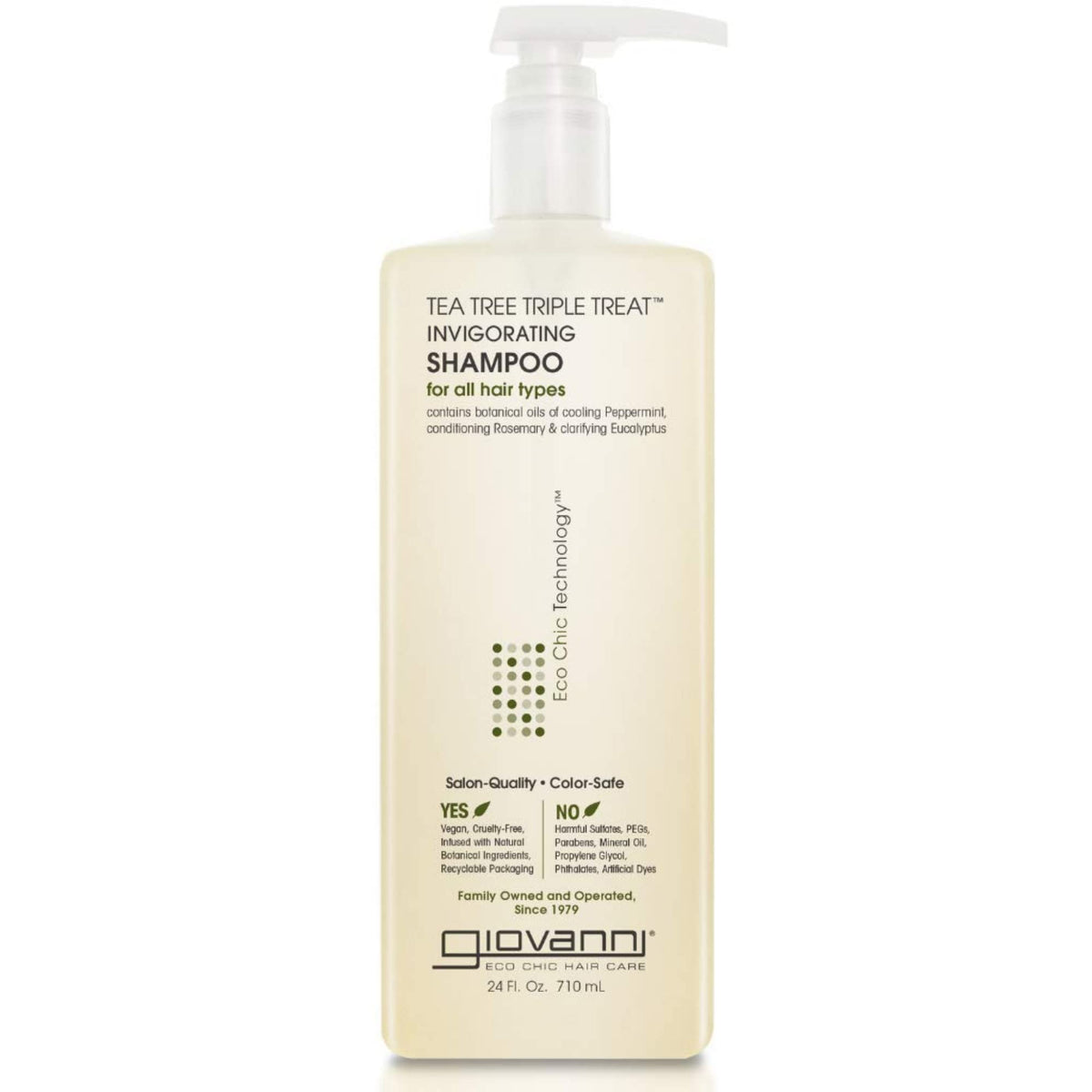 GIOVANNI Tea Tree Triple Treat Invigorating Shampoo, Salon Quality, 24 oz