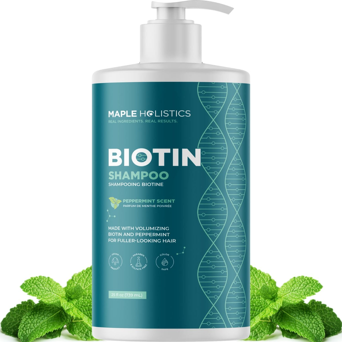 Rosemary and Biotin Shampoo for Thinning Hair - Vegan Volumizing Shampoo for Fine Hair with B Vitamins Argan Oil & Tea Tree Essential Oil - Paraben Silicone and Sulfate Free Vegan Formula (8 Fl Oz)