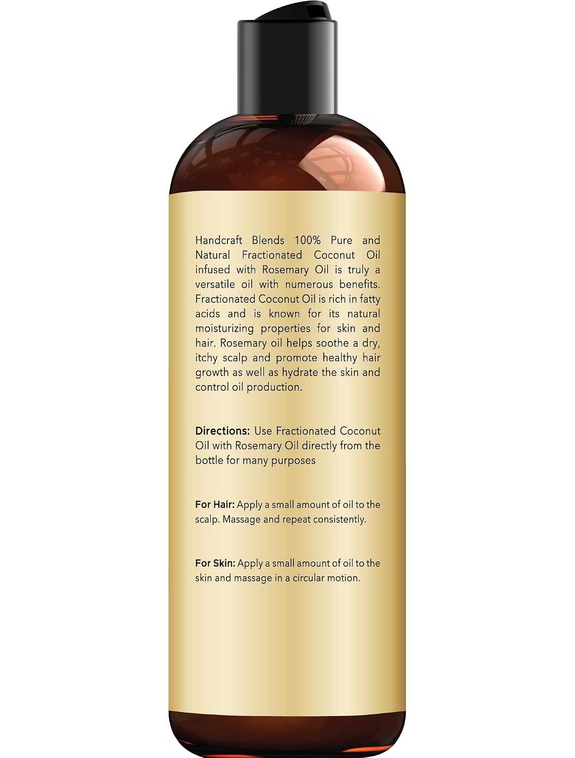 Handcraft Blends Fractionated Coconut Oil with Rosemary - 8 Fl Oz