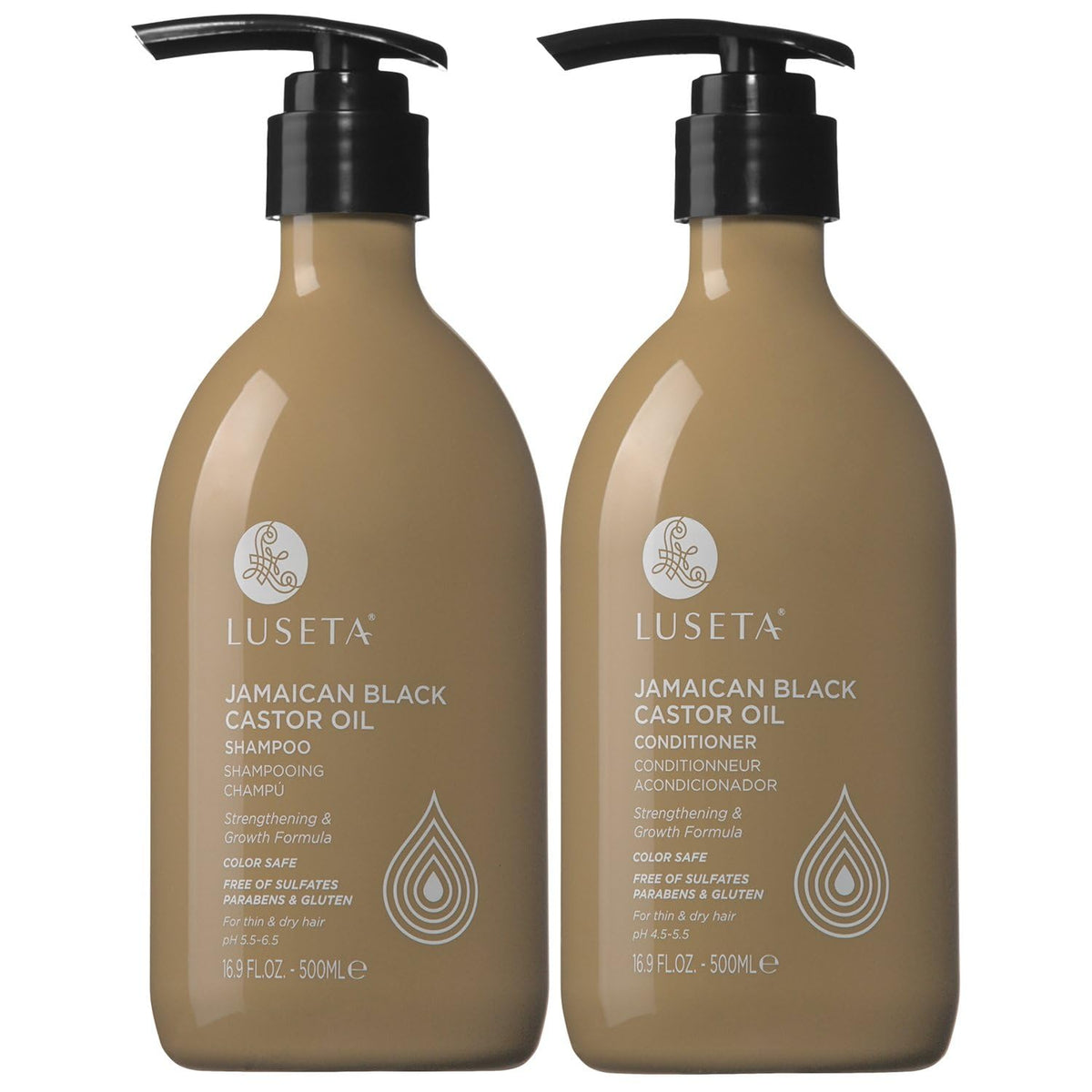 Luseta Biotin and Collagen Hair Growth Shampoo - 16.9oz, Hair Loss & Thickening Shampoo for Men & Women, Vitamin B7 & Argan Oil, Sulfate & Paraben Free
