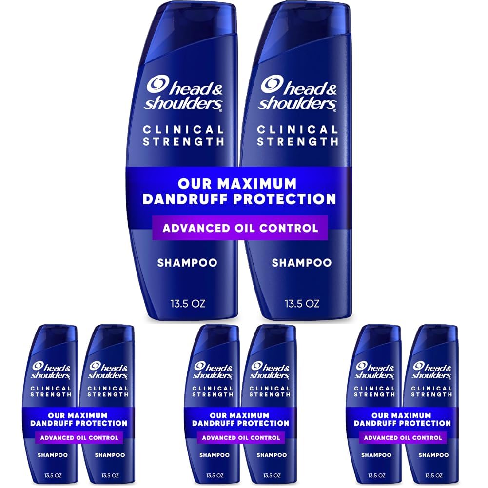 Head & Shoulders Clinical Strength Advanced Oil Control Anti-Dandruff Shampoo Twin Pack, 1% Selenium Sulfide, 13.5 fl oz Each