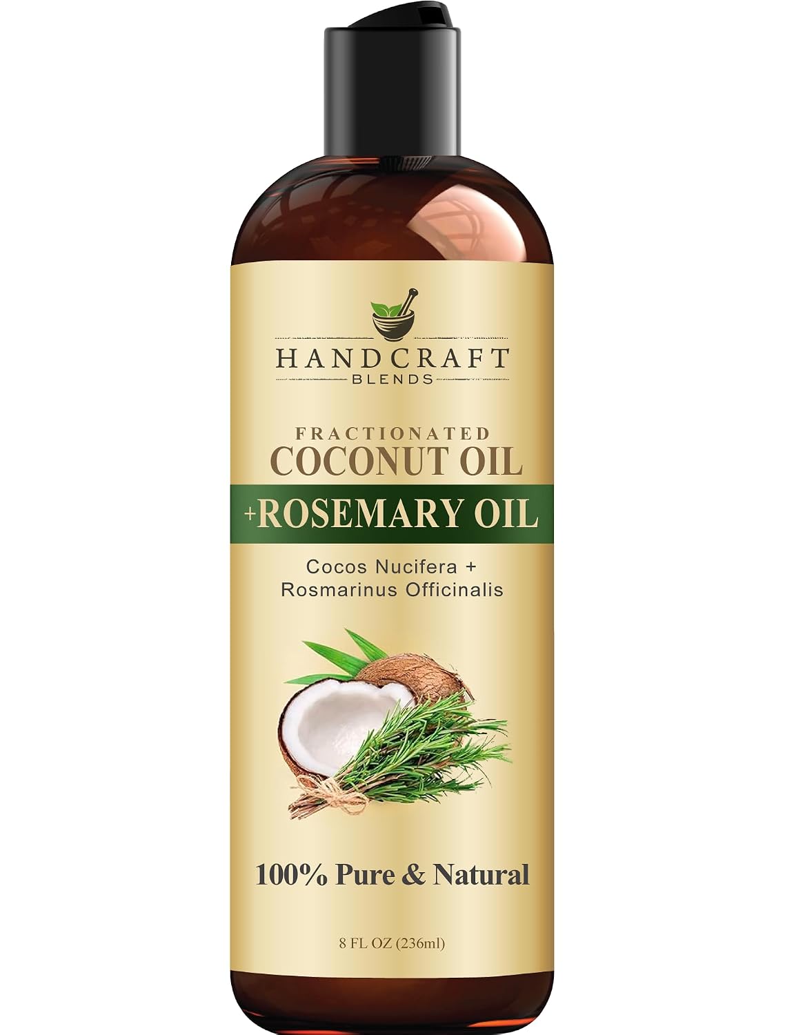 Handcraft Blends Fractionated Coconut Oil with Rosemary - 8 Fl Oz