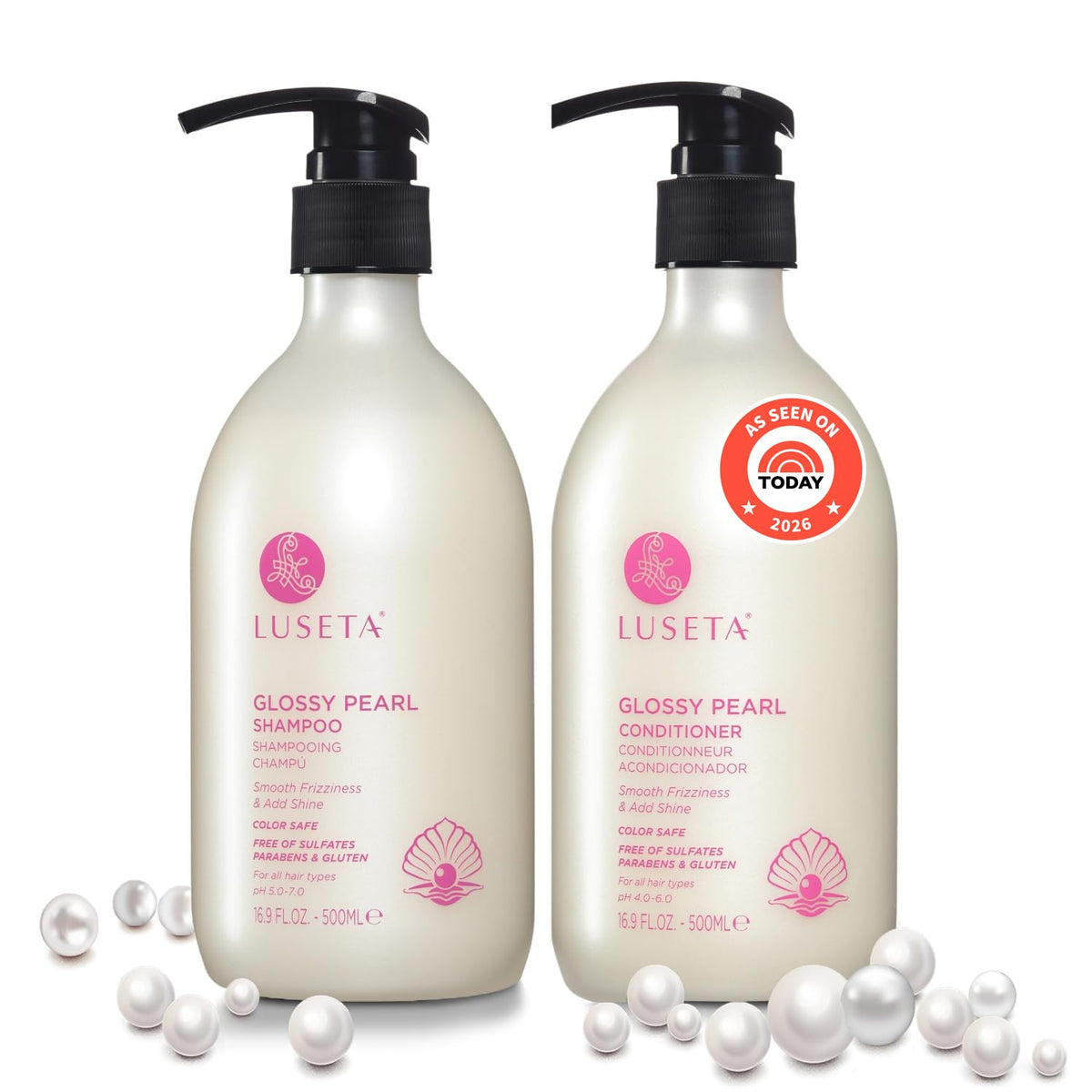 Luseta Biotin and Collagen Hair Growth Shampoo - 16.9oz, Hair Loss & Thickening Shampoo for Men & Women, Vitamin B7 & Argan Oil, Sulfate & Paraben Free