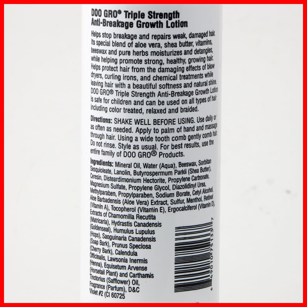 DOO GRO Triple Strength Growth Lotion 12 oz – Helps Stop Breakage