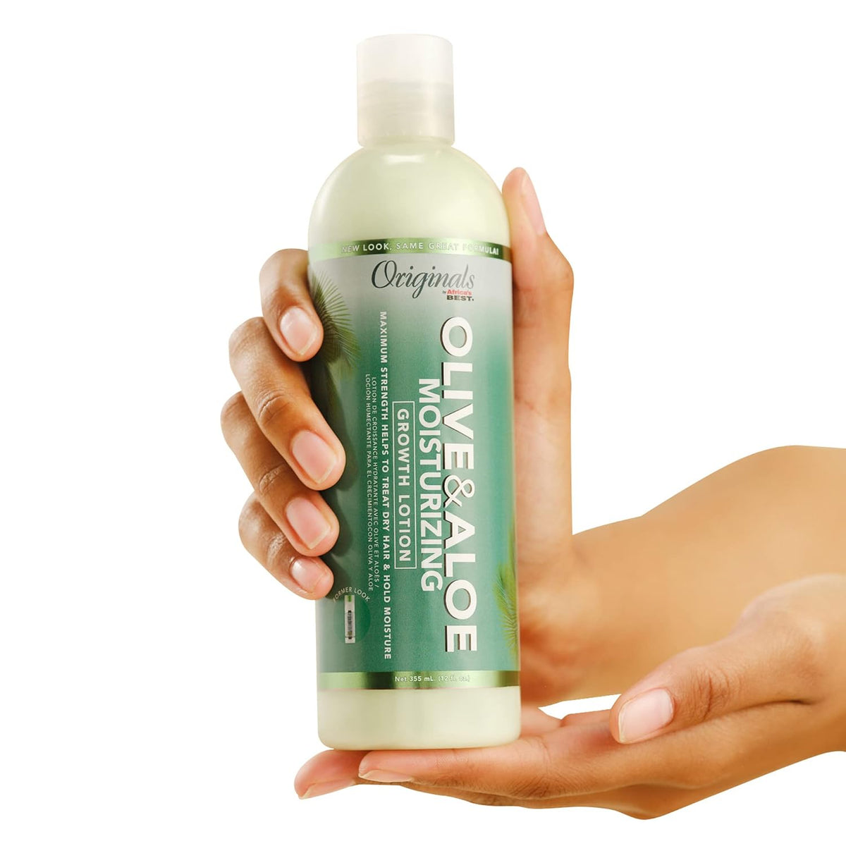 Originals by Africa's Best Olive & Aloe Moisturizing Growth Lotion, Ultimate Hydration Finishing Step, For All Hair Types and Textures, Petroleum & Mineral Oil Free, 12 oz