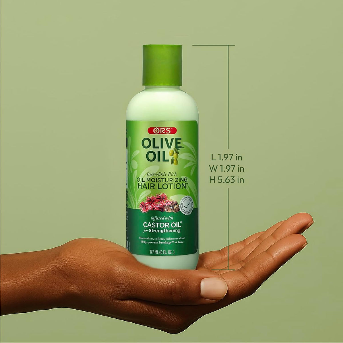 ORS Olive Oil Incredibly Rich Moisturizing Hair Lotion with Castor Oil 6 Ounces (Pack of 2)