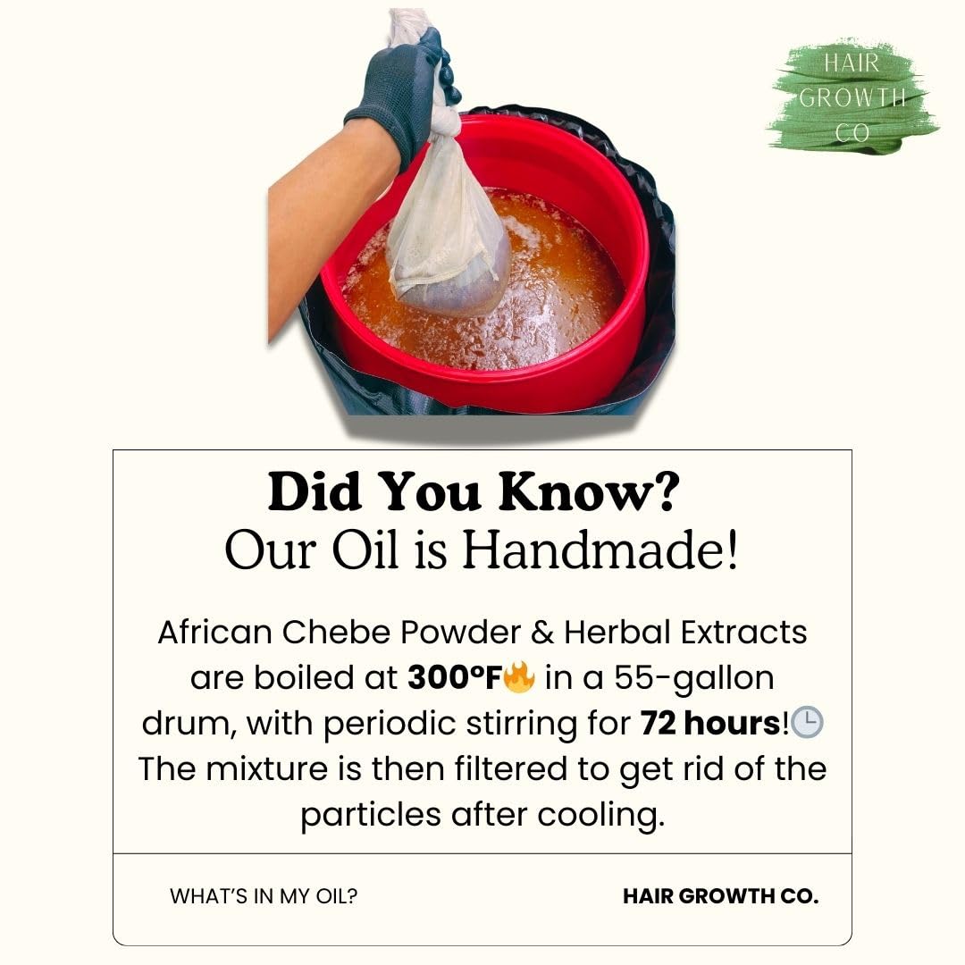 10 in 1 Hair Growth Oil (2 Oz) | Formulated With African Chebe Powder For Extreme Hair Growth, 2 Fl Oz (Pack of 1)