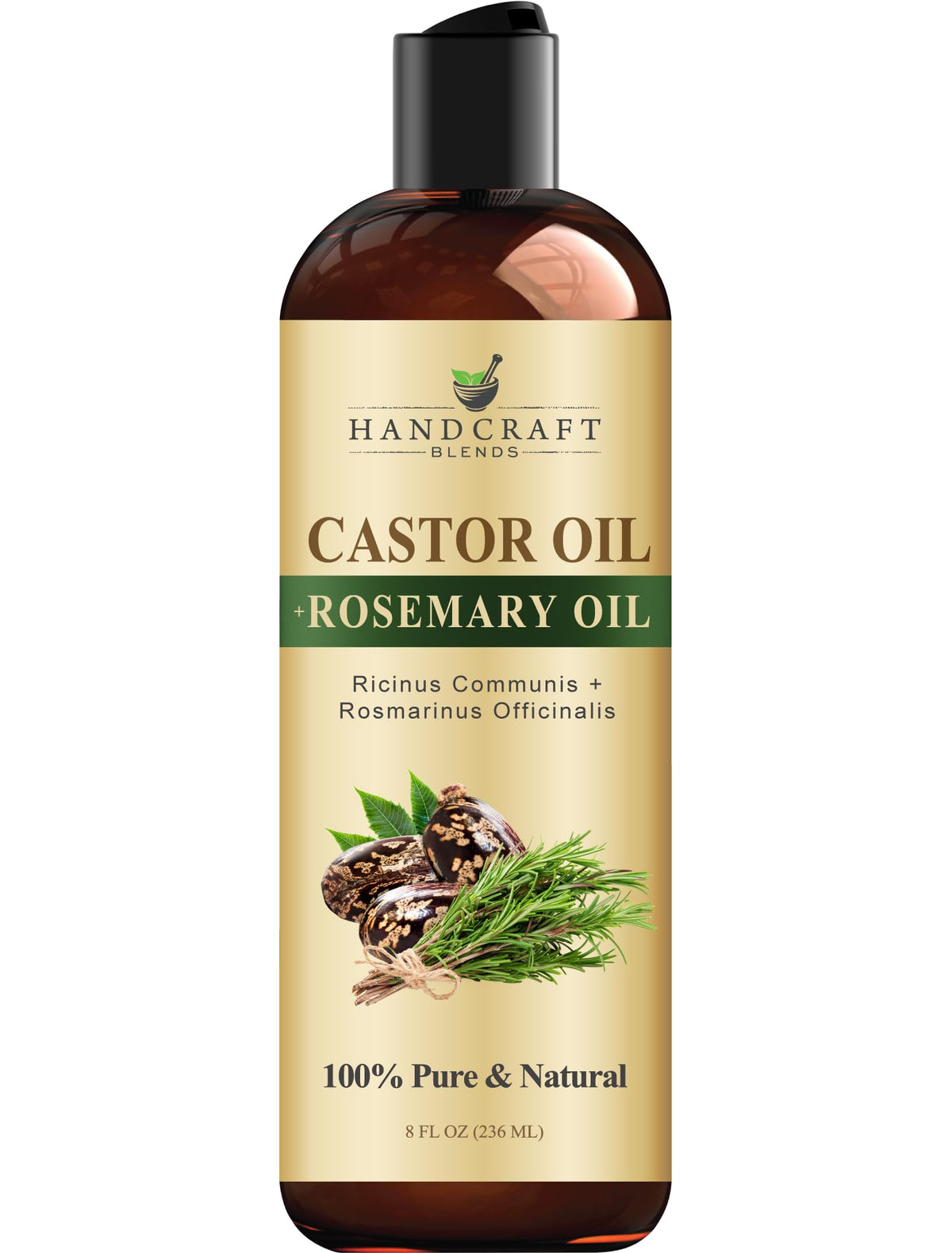 Handcraft Blends Castor Oil with Rosemary Oil - 8 Fl Oz