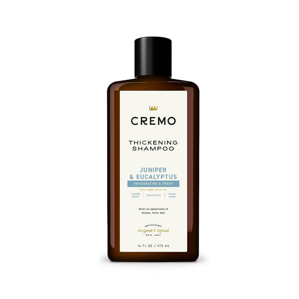 Cremo Thickening Shampoo for Men, Juniper & Eucalyptus, 16 Fl Oz