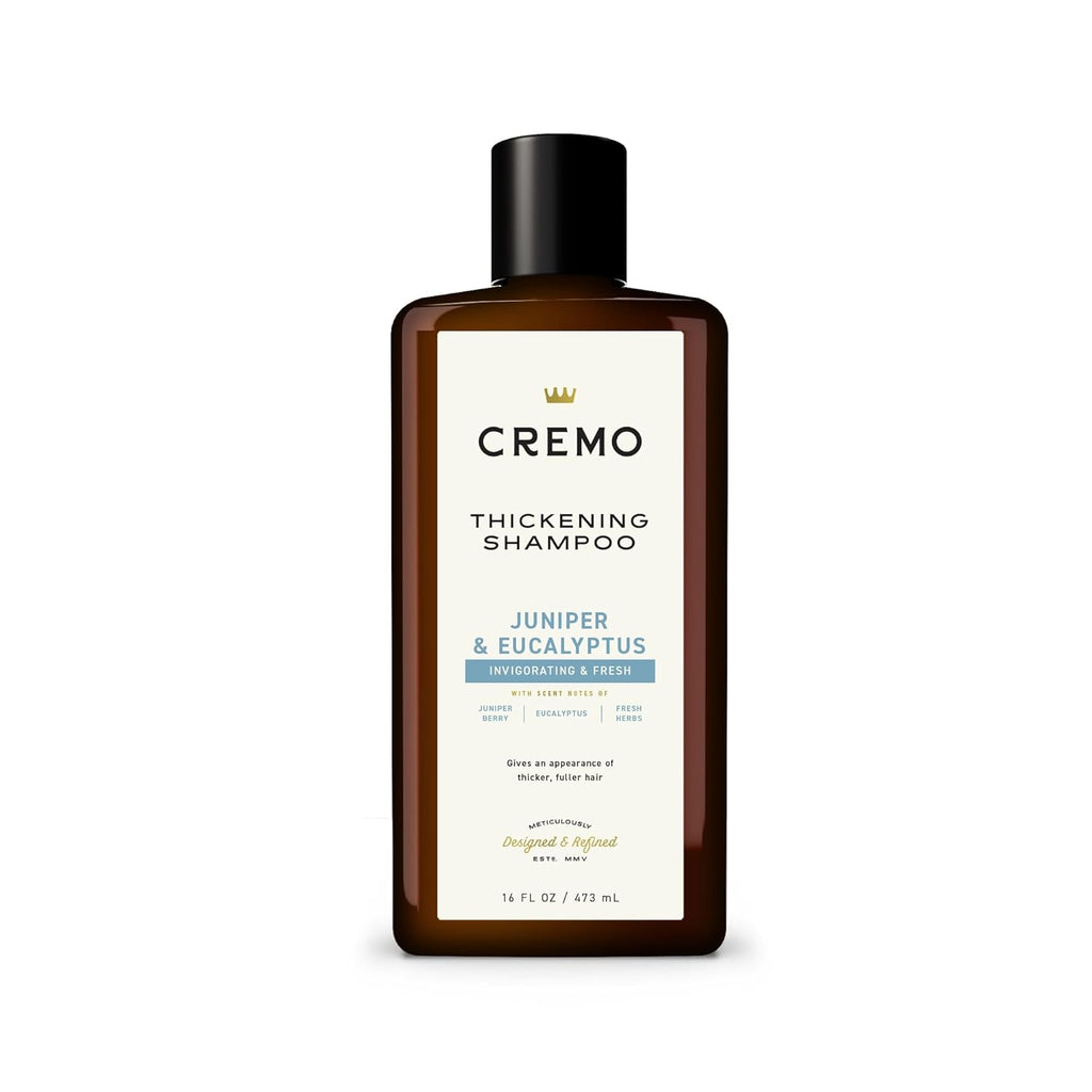 Cremo Thickening Shampoo for Men, Juniper & Eucalyptus, 16 Fl Oz