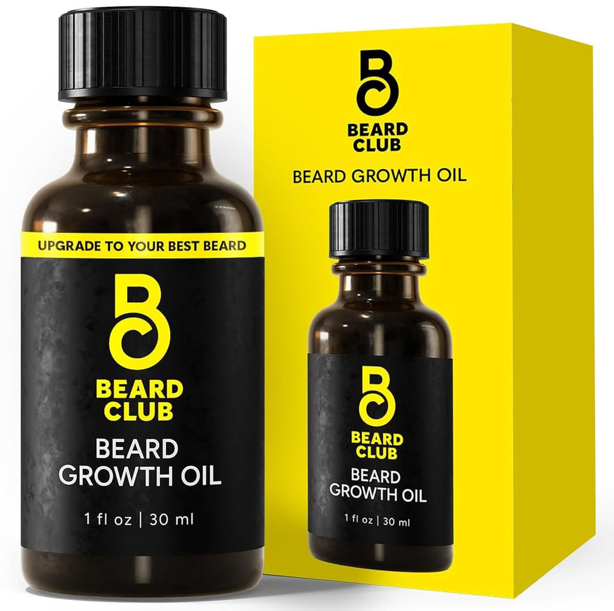 The Beard Club Biotin Beard Balm for Men - Beard Growth Shea Butter with Castor & Coconut Oil - Moisturizing, Hydrating and Softening Cream - Amber Cedar Scent - 4 oz