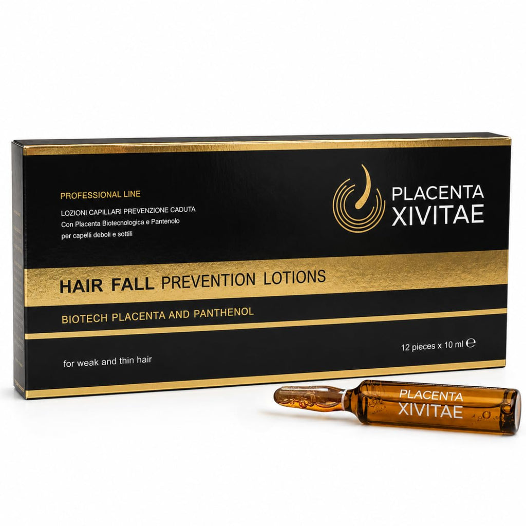 Placenta Hair Growth Serum Ampoules - Anti Hair Loss Treatment 12x10ml