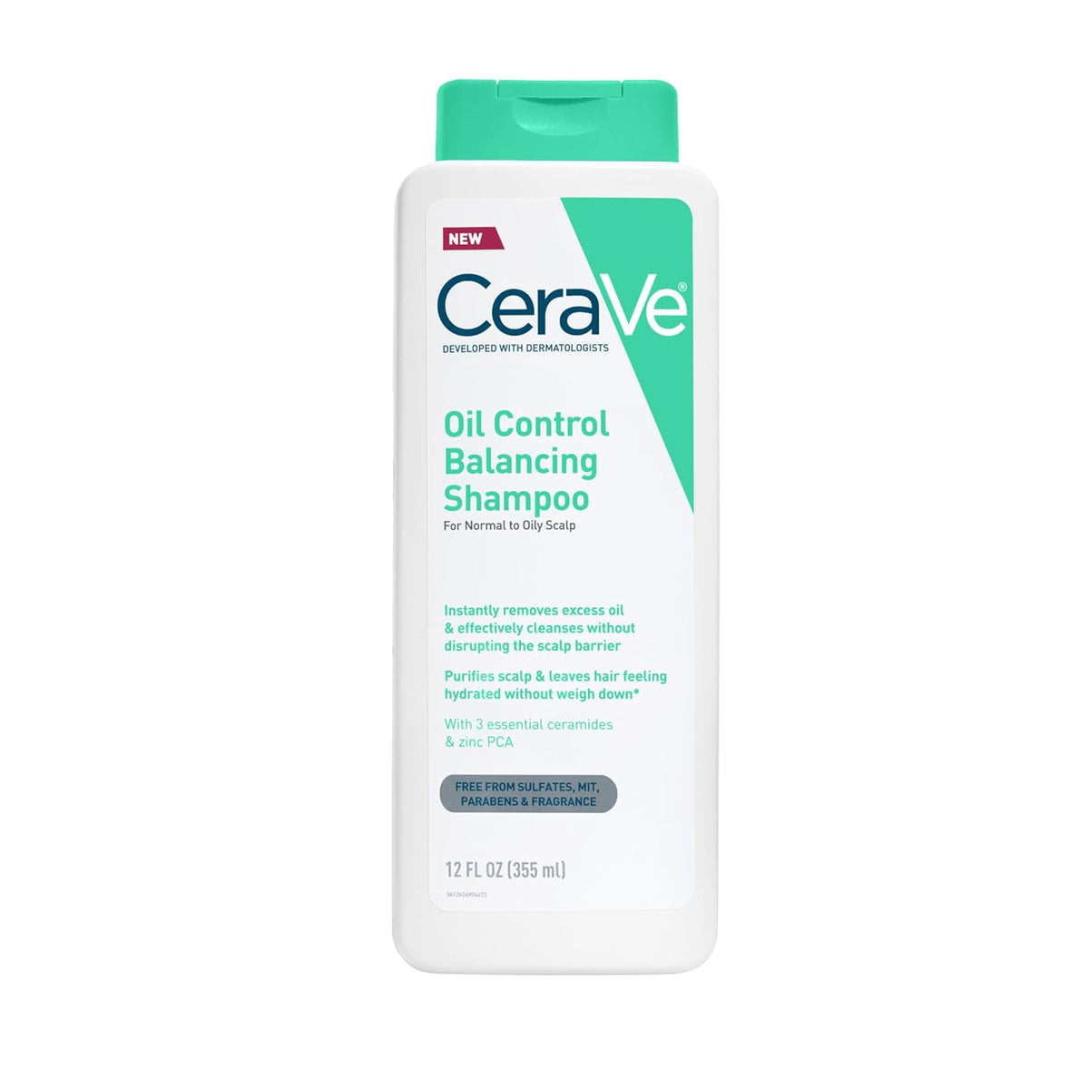 CeraVe Oil Control Shampoo, Clarifying Shampoo with Hyaluronic Acid, 12oz