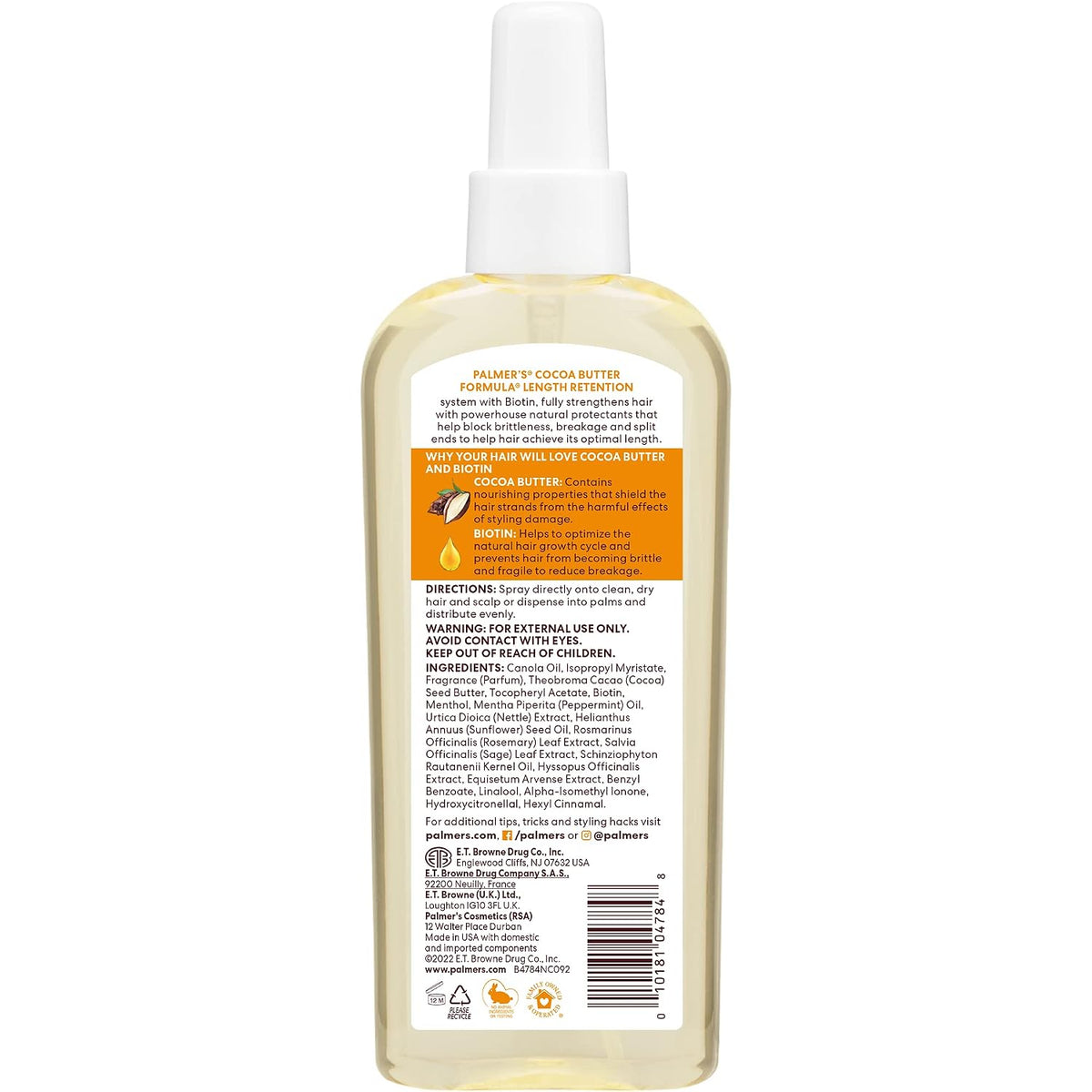 Palmer's Cocoa Butter & Biotin Length Retention Hair and Scalp Oil (5.1 Oz)