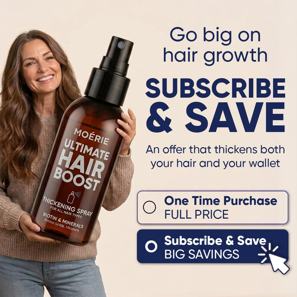 Moerie Hair Growth Serum Spray for Men and Women, Hair Loss Solution with Biotin and Rosemary, Thickening Serum for Hair Regrowth and Thinning Hair - Ultimate Scalp and Growth Care