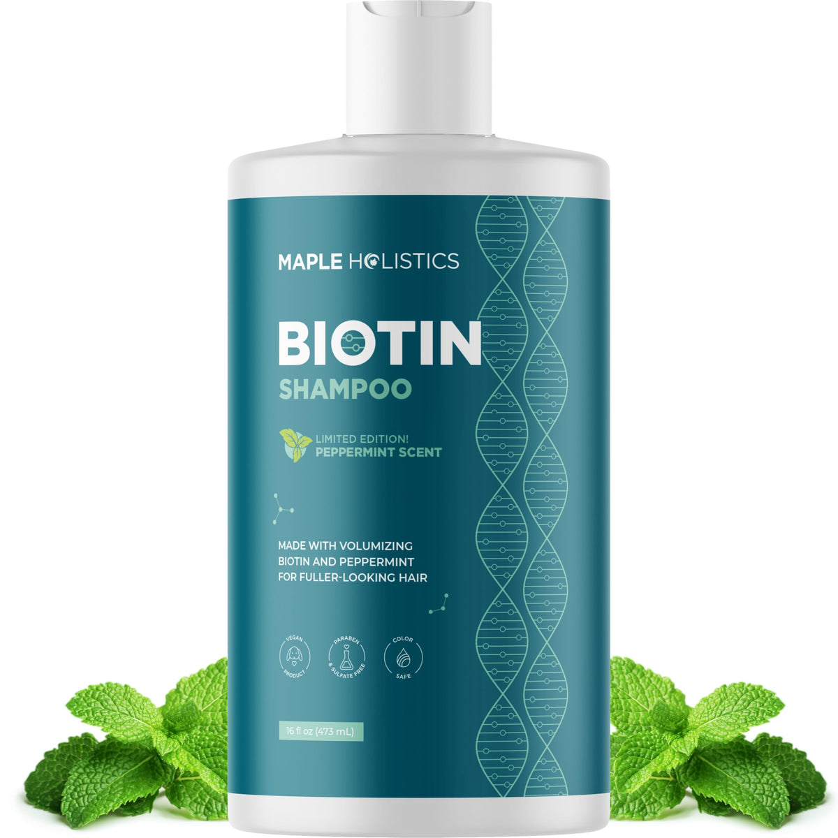 Rosemary and Biotin Shampoo for Thinning Hair - Vegan Volumizing Shampoo for Fine Hair with B Vitamins Argan Oil & Tea Tree Essential Oil - Paraben Silicone and Sulfate Free Vegan Formula (8 Fl Oz)