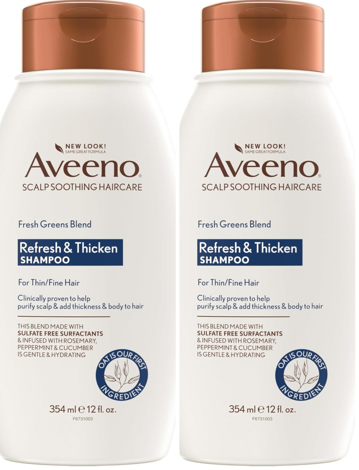 Aveeno Fresh Greens Blend Natural Volumizing Shampoo, 12 fl oz