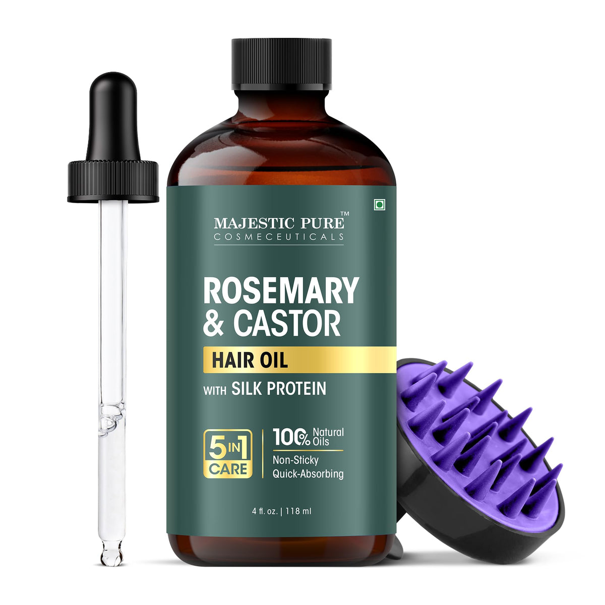 Majestic Pure Rosemary Hair Oil with Biotin - 4 Fl Oz