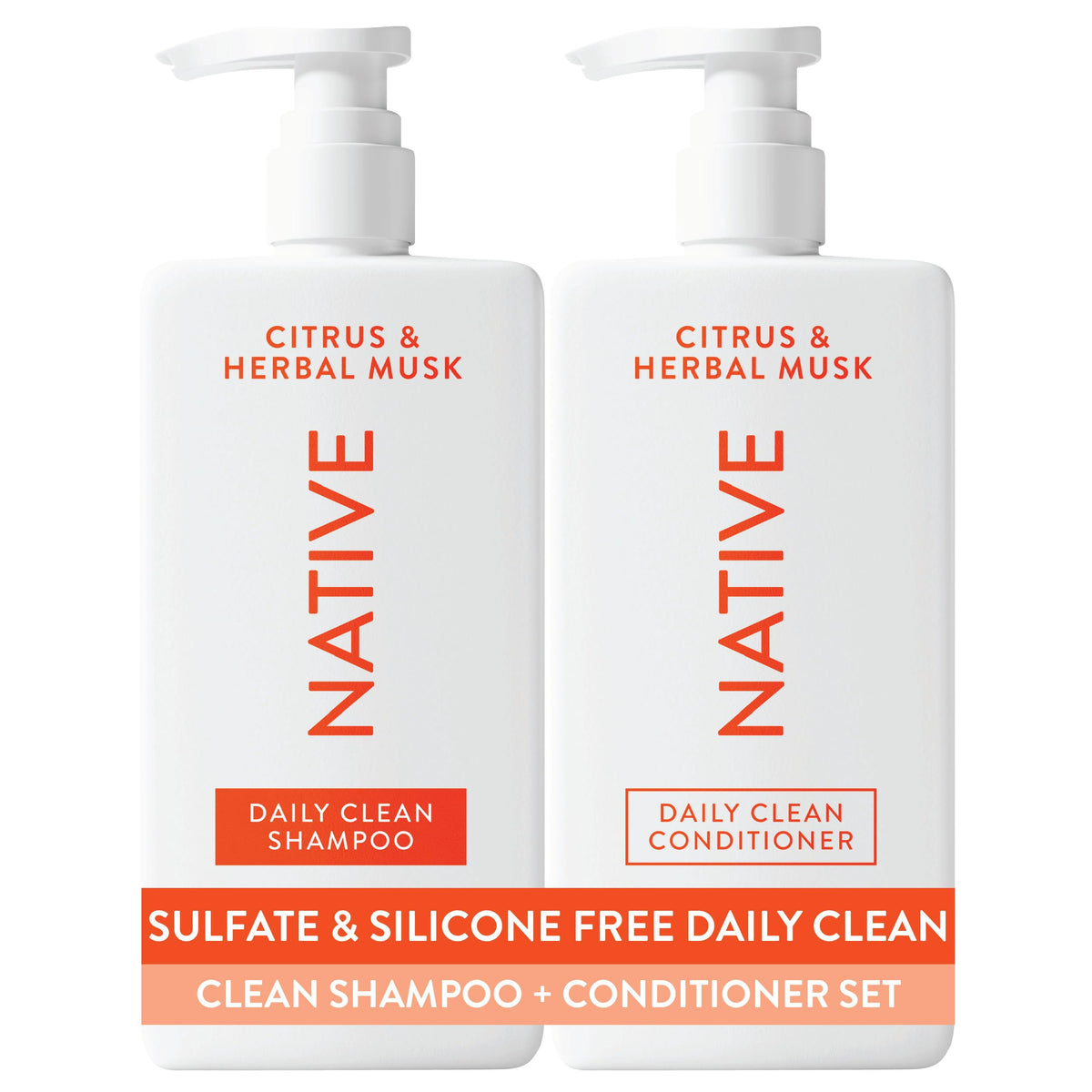 Native Shampoo and Conditioner Contain Naturally Derived Ingredients| All Hair Type Color & Treated, Fine to Dry Damaged, Sulfate & Dye Free - Almond & Shea Butter, 16.5 fl oz each (2 pack)