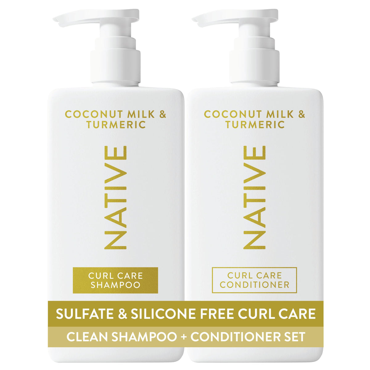 Native Shampoo and Conditioner Contain Naturally Derived Ingredients| All Hair Type Color & Treated, Fine to Dry Damaged, Sulfate & Dye Free - Almond & Shea Butter, 16.5 fl oz each (2 pack)