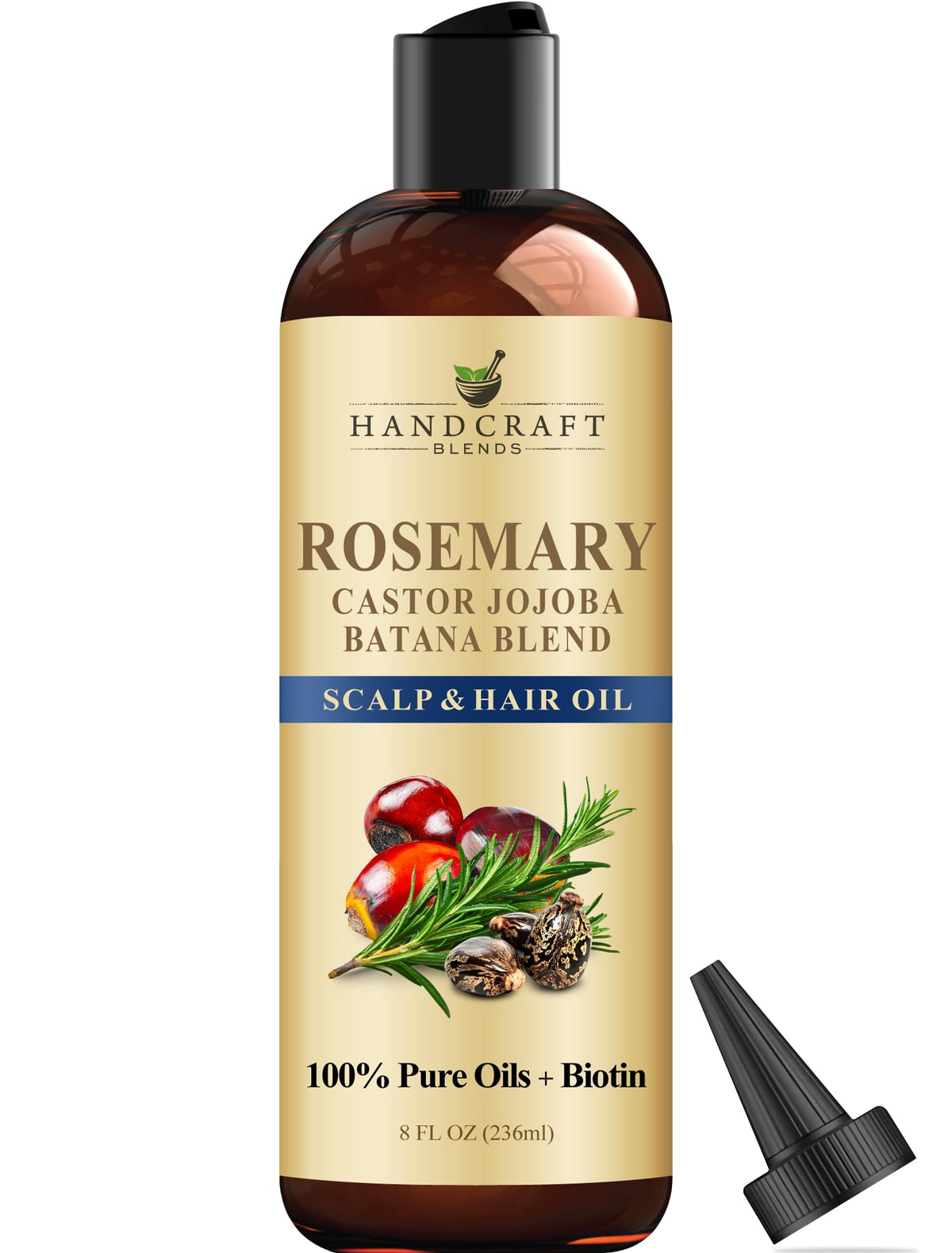 Handcraft Blends Castor Oil with Rosemary Oil - 8 Fl Oz