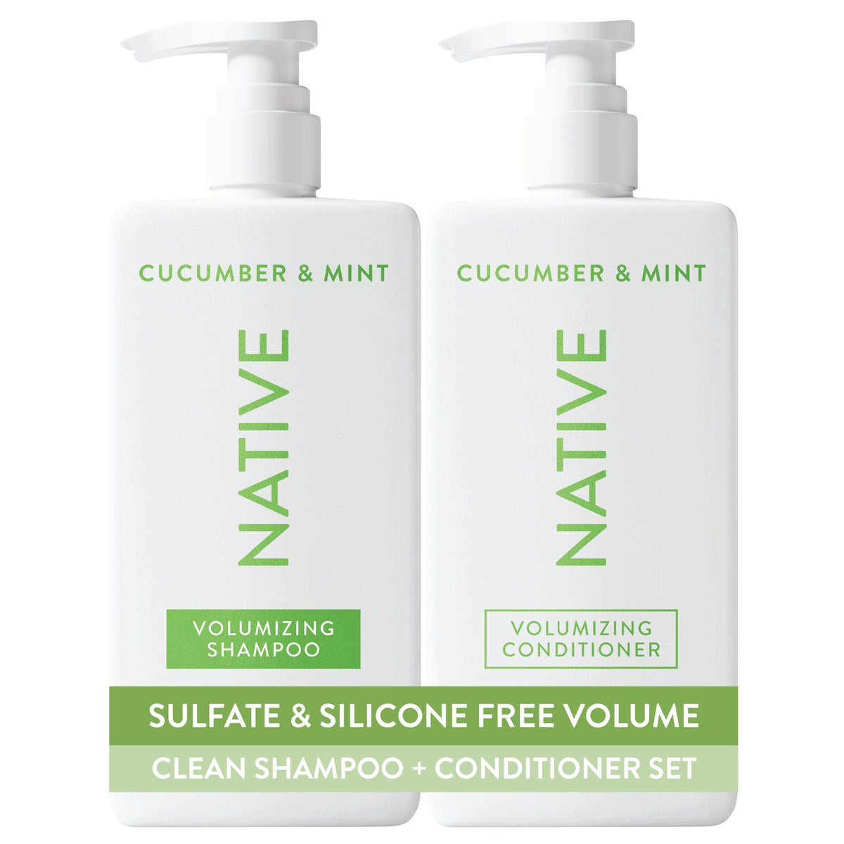 Native Coconut & Vanilla Shampoo and Conditioner Contain Naturally Derived Ingredients | All Hair Types, Color & Treated, Fine to Dry Damaged, Sulfate & Dye Free - 2-Pack