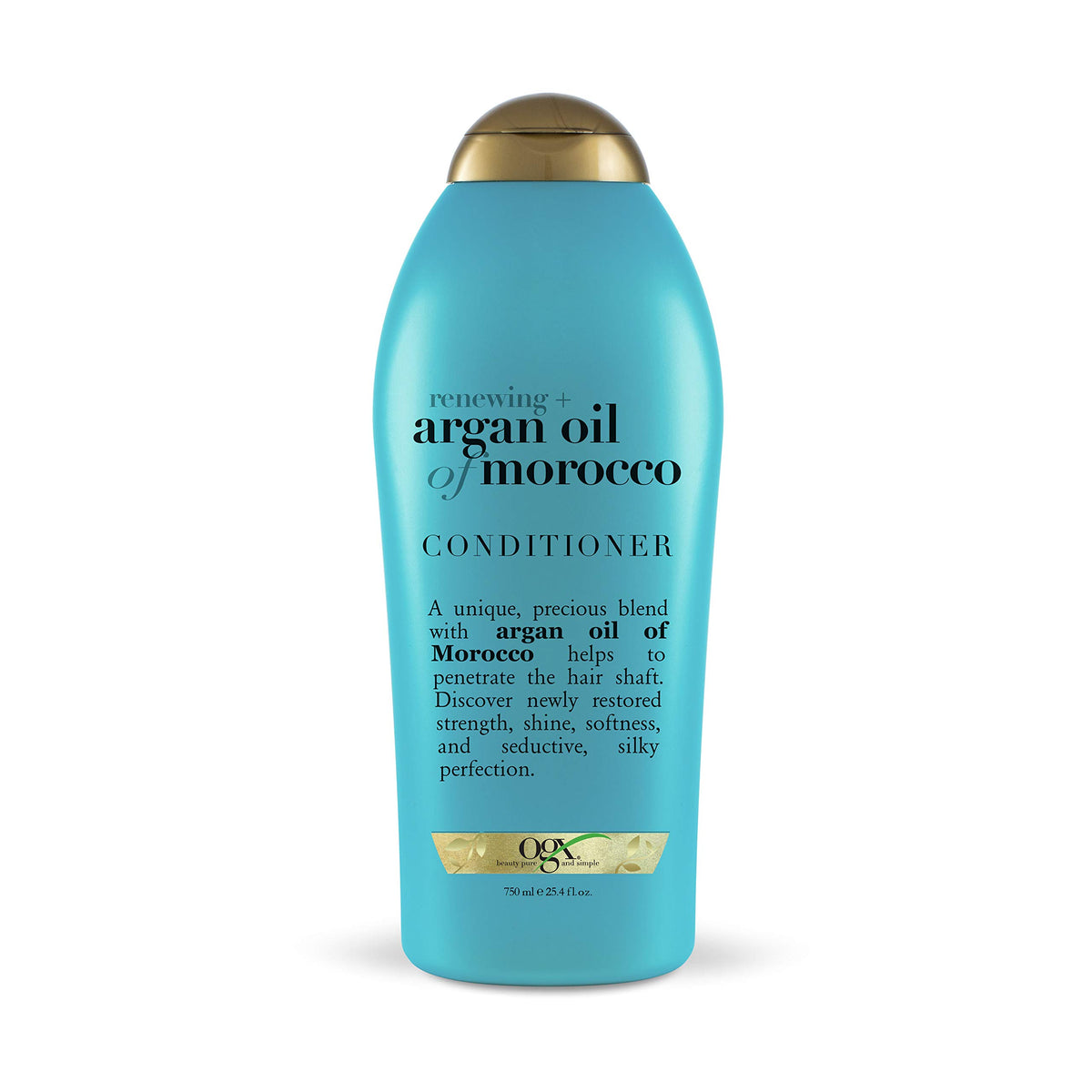 OGX Renewing + Argan Oil of Morocco Conditioner, Repair Conditioner & Argan Oil Helps Strengthen & Repair Dry, Damaged Hair, Paraben-Free, Sulfate-Free Surfactants, 25.4 fl. oz