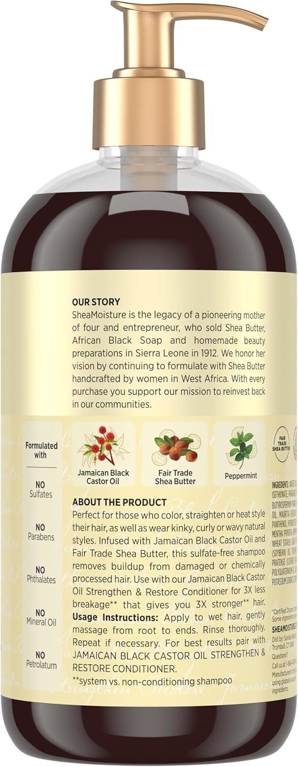 Shea Moisture Jamaican Black Castor Oil Shampoo Strengthen & Restore 24oz