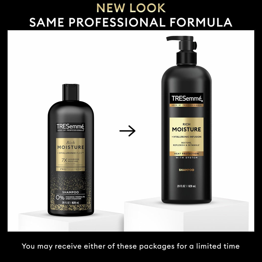 TRESemmé Rich Moisture Hydrating Shampoo for Dry Hair 28 oz 3 ct