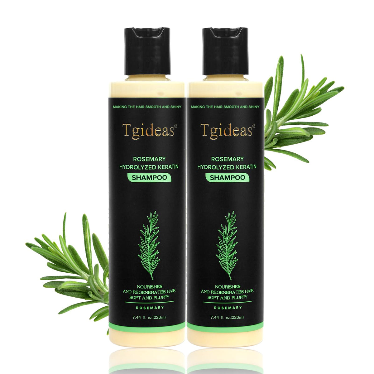 Tgideas Rosemary Biotin Volumizing Shampoo for Thinning Hair, 7.4 Fl Oz
