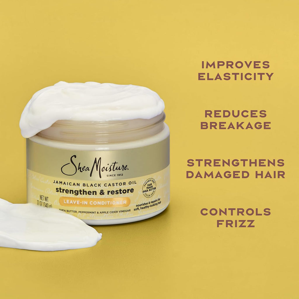 Shea Moisture Jamaican Black Castor Oil Strengthen & Grow Leave-In Conditioner, 11 Ounce