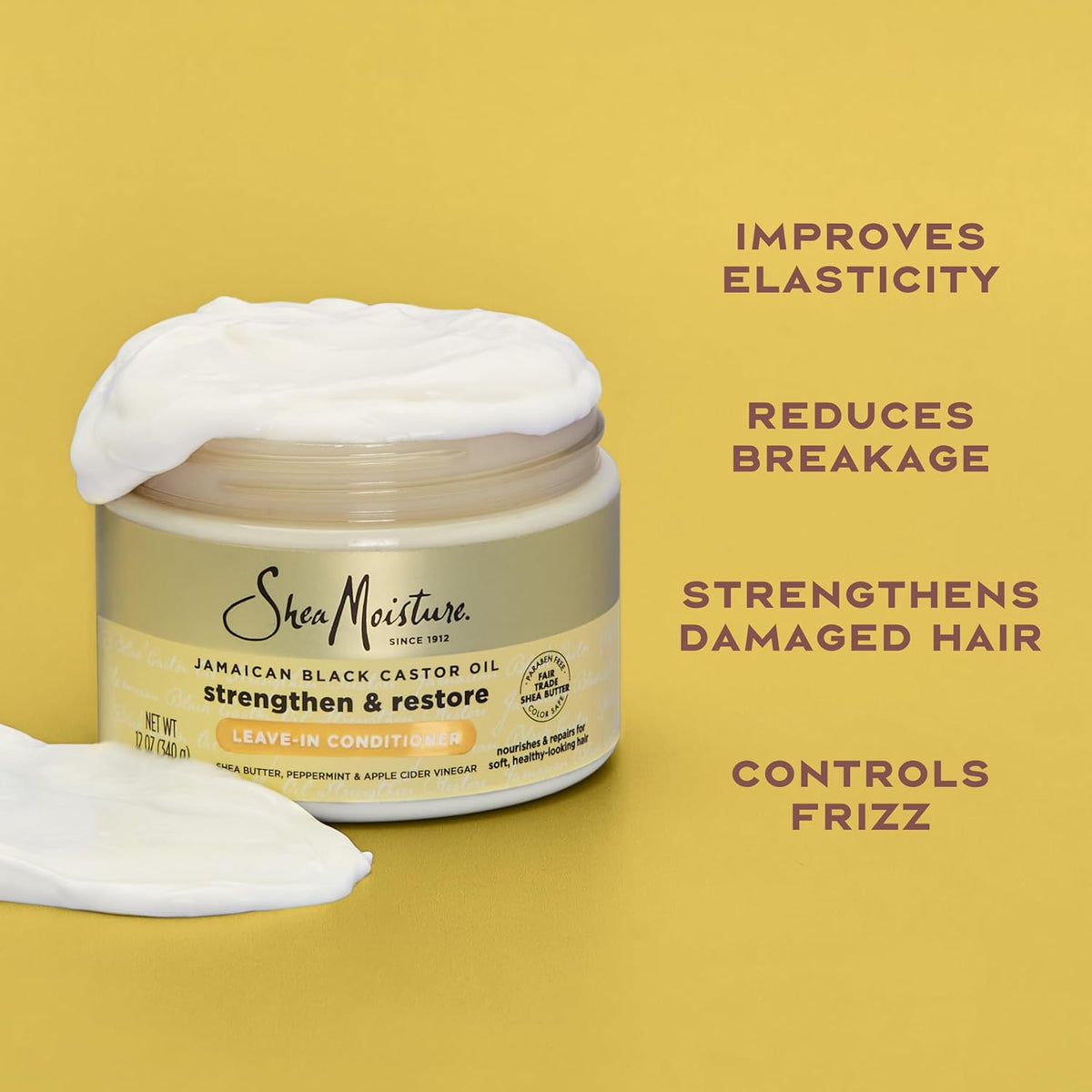 Shea Moisture Jamaican Black Castor Oil Strengthen & Grow Leave-In Conditioner, 11 Ounce