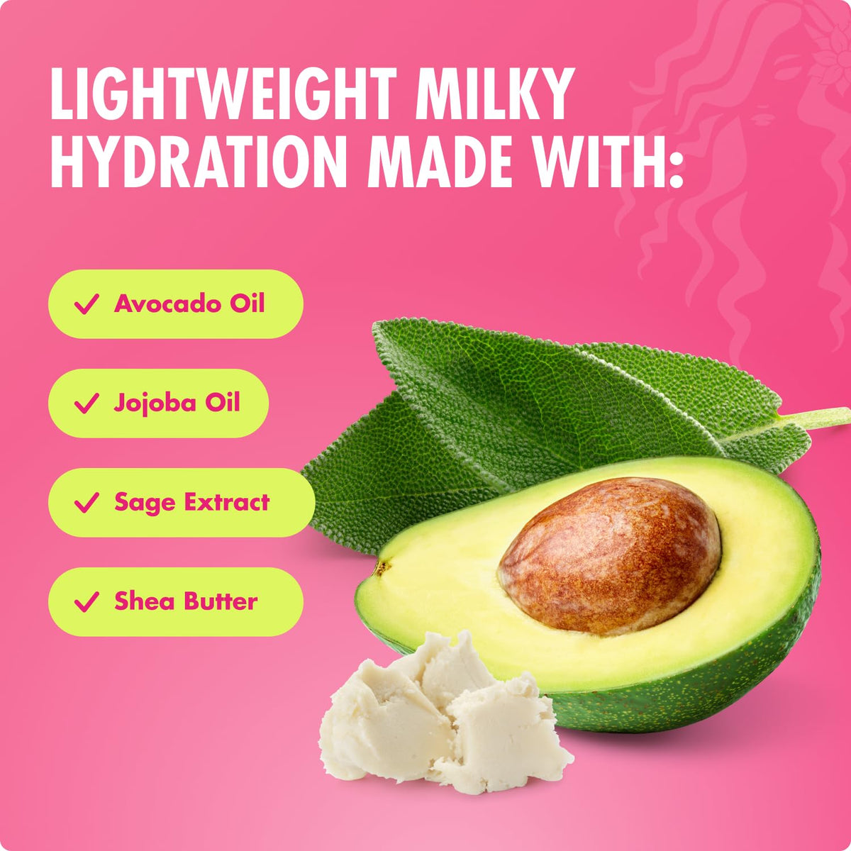 Mielle Organics Avocado Hair Milk for All Hair Types, Moisturizing Lotion for Dry Hair, 8 Ounces