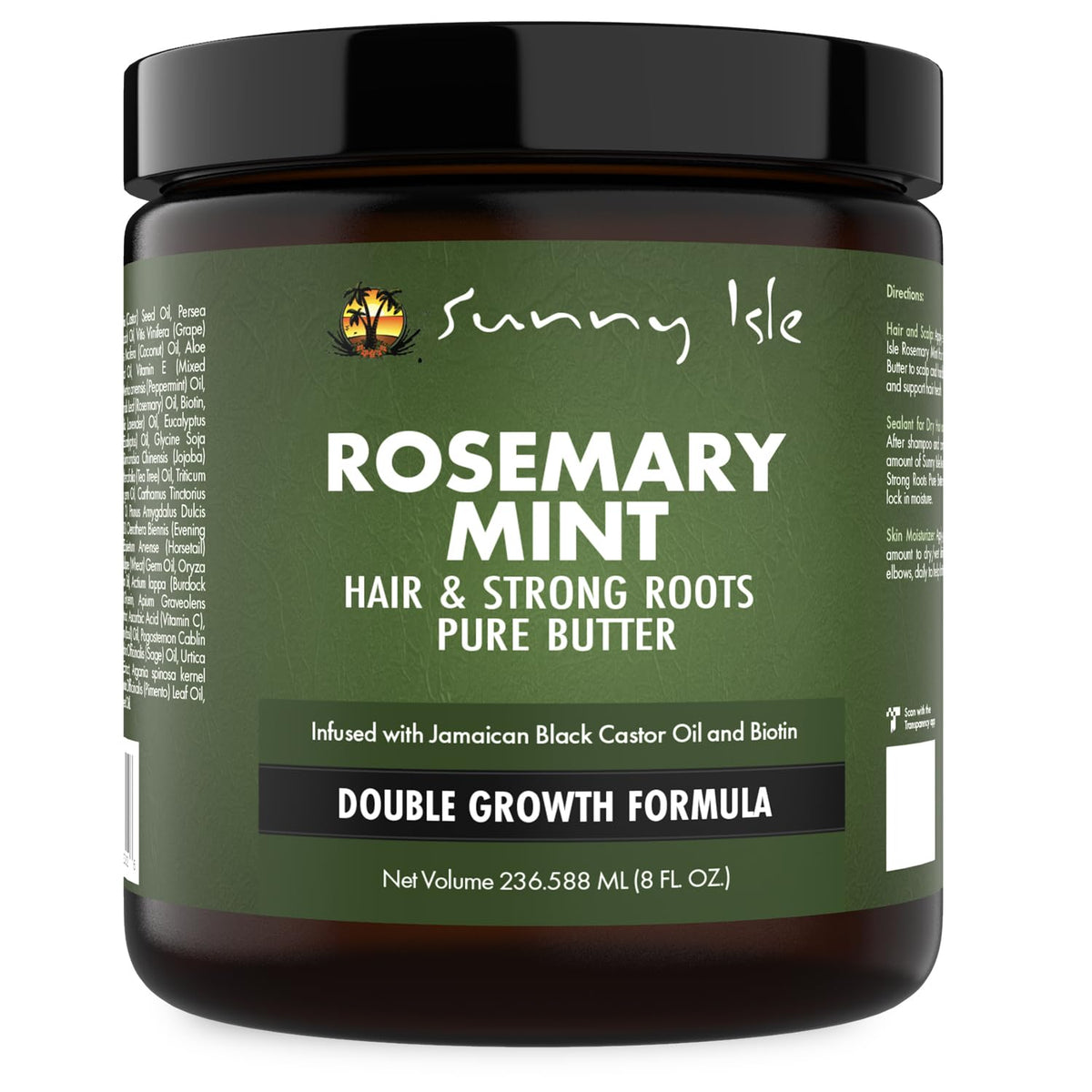 Sunny Isle Rosemary Mint Hair & Strong Roots Pure Butter 2oz
