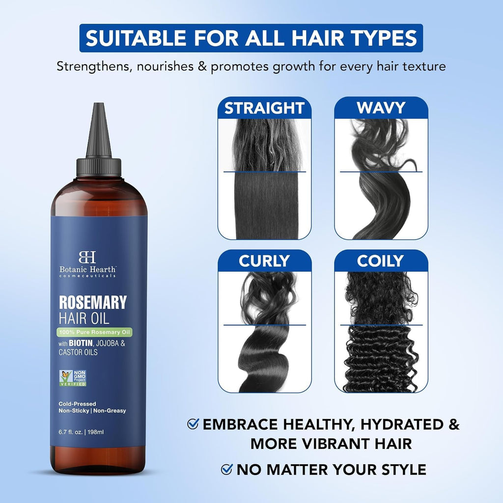 Botanic Hearth Rosemary Oil for Hair Growth - 6.7 Fl oz