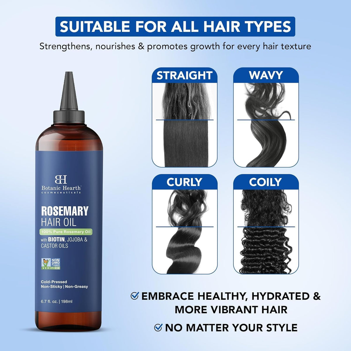 Botanic Hearth Rosemary Oil for Hair Growth - 6.7 Fl oz