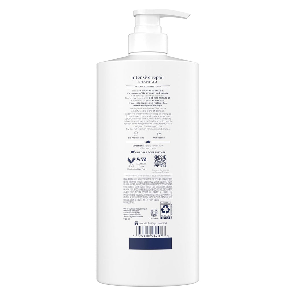 Dove Intensive Repair Shampoo for Damaged Hair & Breakage 28oz
