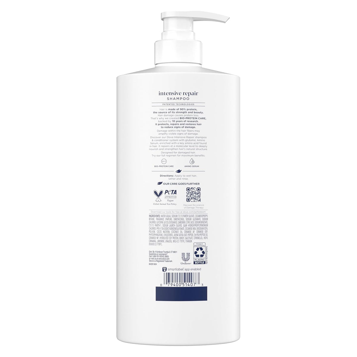 Dove Intensive Repair Shampoo for Damaged Hair & Breakage 28oz