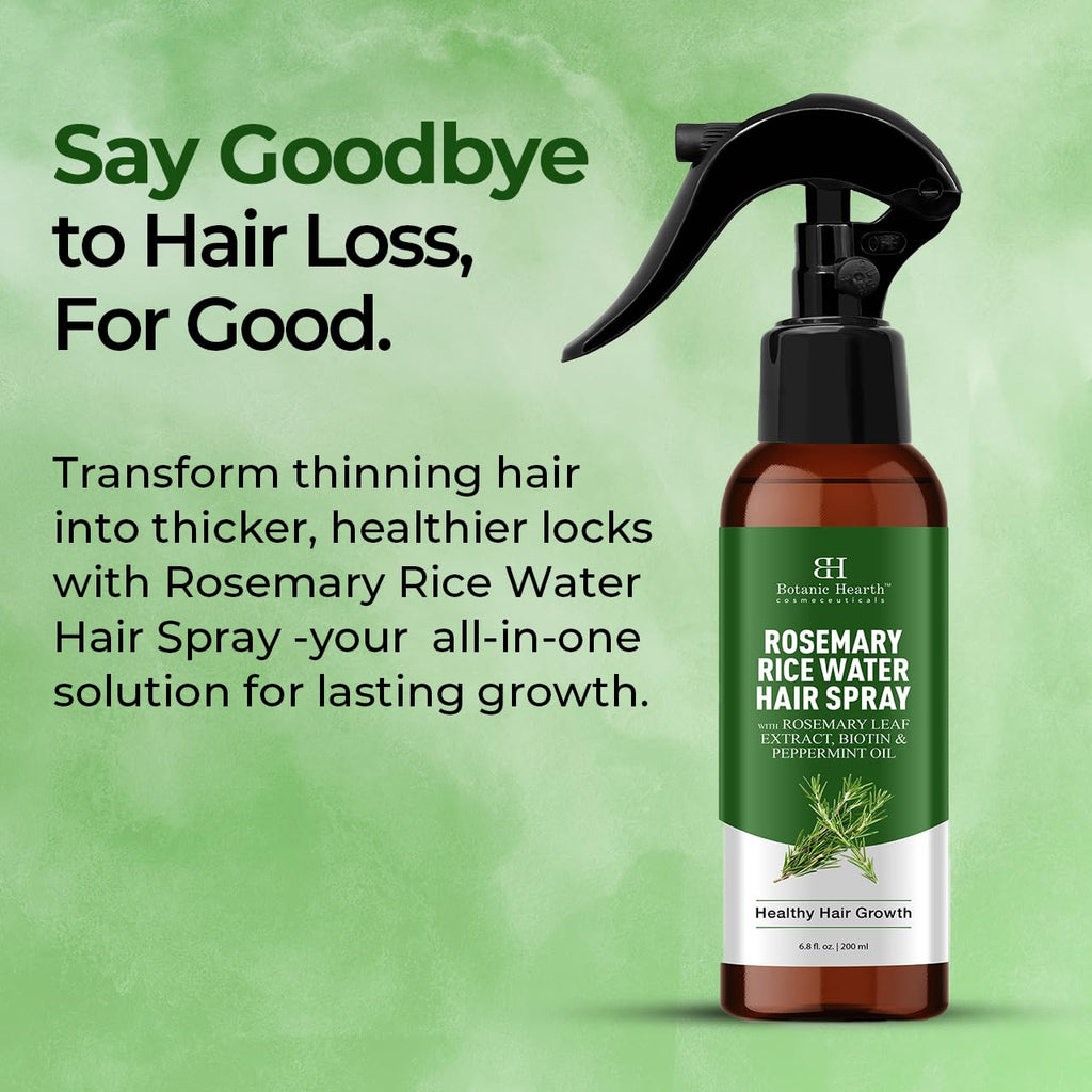 Botanic Hearth Rosemary & Rice Water Hair Growth Spray - 6.8 Fl oz
