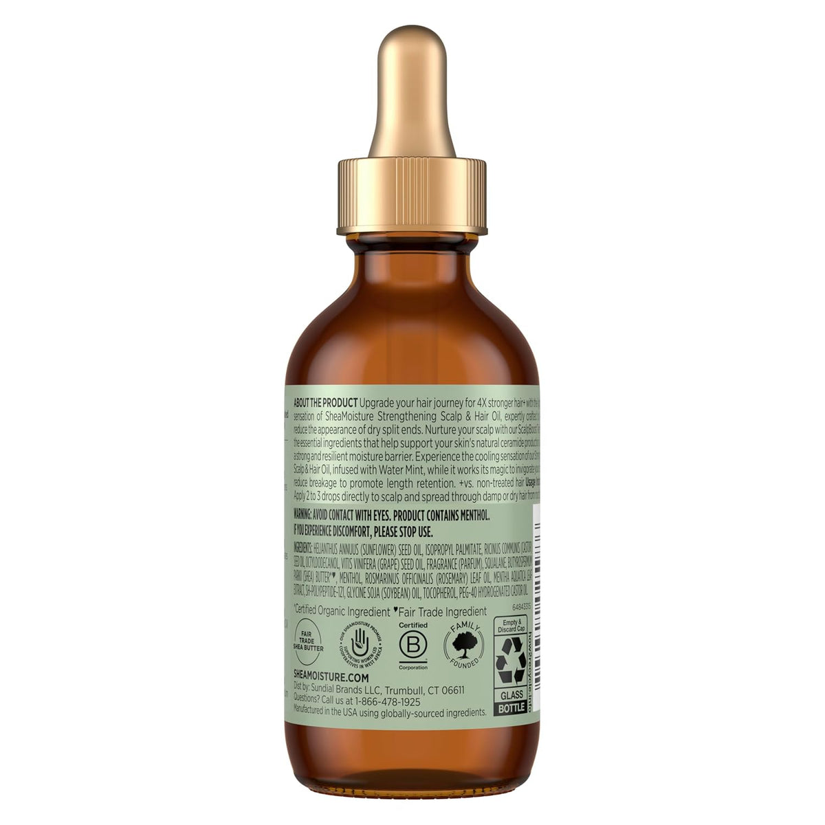 Shea Moisture Strengthening Scalp & Hair Oil Rosemary & Collagen 2oz